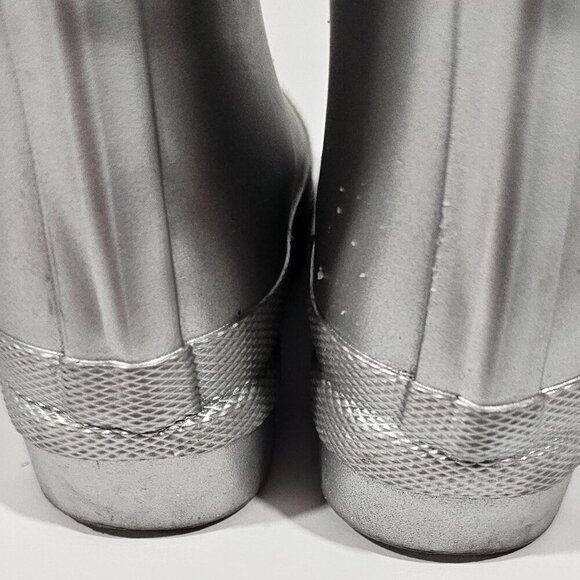Hatley Silver Metallic Rain Boots Baby Toddler Girl Size 6 - Picture 4 of 9